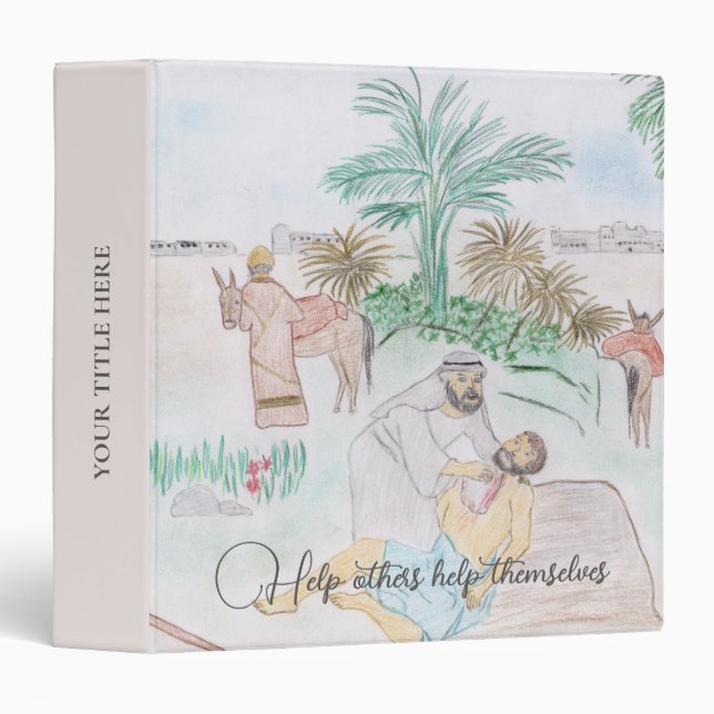 Christian Artwork The good Samaritan Binder (Front/Spine)