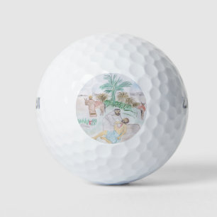 Christian Artwork The good Samaritan Golf Balls