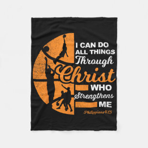 Christian Athlete Apparel Sports Philippians 4 13 Fleece Blanket