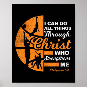 Christian Athlete Apparel Sports Philippians 4 13 Poster