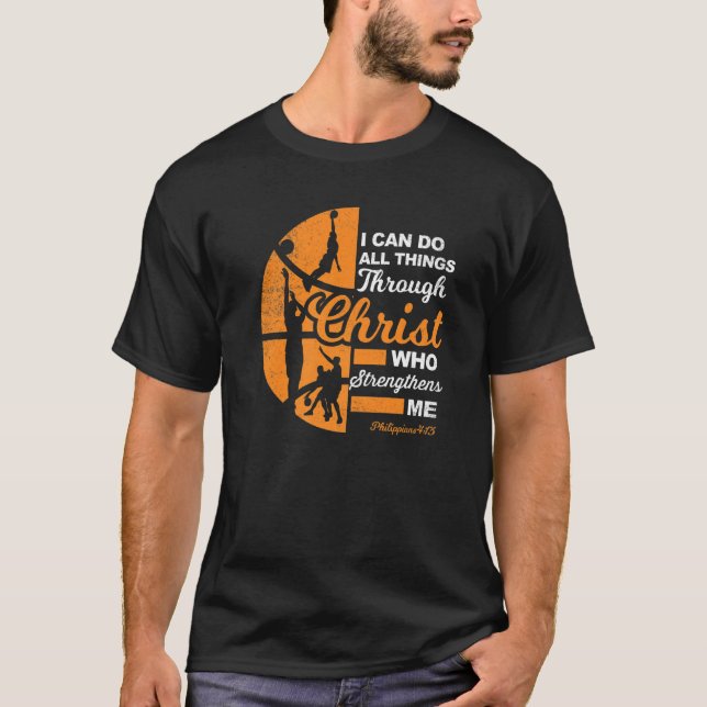 Christian Athlete Apparel Sports Philippians 4 13  T-Shirt (Front)