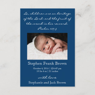 Christian Baby Boy Faire-part de naissance