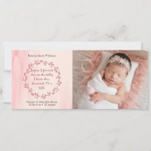 Christian Baby Girl Birth Announcement