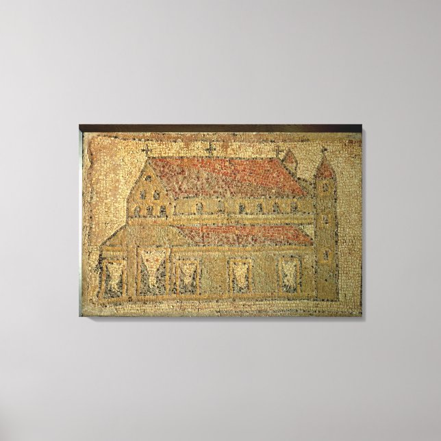 Christian basilica, mosaic pavement, Roman period, Canvas Print (Front)