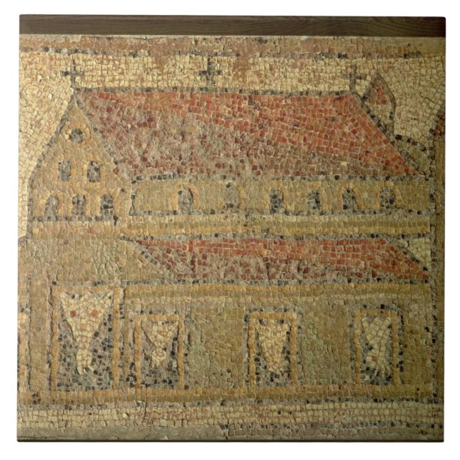 Christian basilica, mosaic pavement, Roman period, Tile (Front)