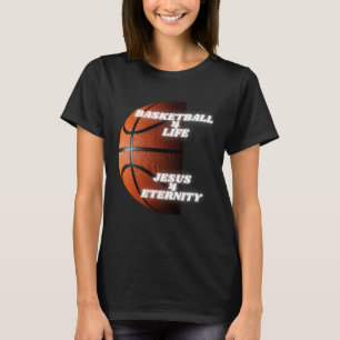 Christian Basketball Kids Athlete Religious Jesus  T-Shirt
