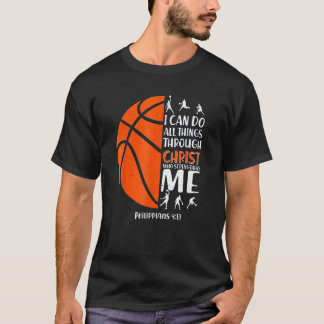 Christian Basketball Men Boys Kids Religious T-Shirt
