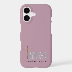Christian “Believe” Custom Name Pink 
