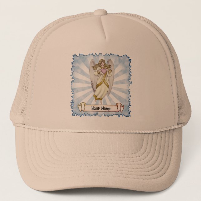 Christian believe in angels trucker hat (Front)