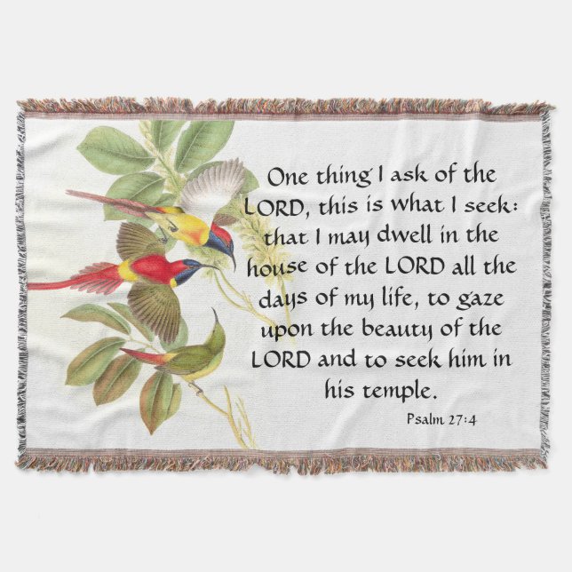 Christian Believer Bible Inspirational Jesus Throw Blanket (Front)