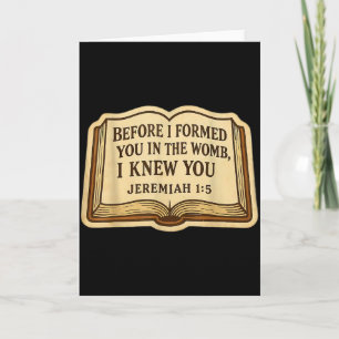 Christian Bible Pro-life Quote Jeremiah 1_5 Pro Li Card