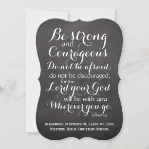 Christian Bible Scripture Verse Custom Graduation Announcement
