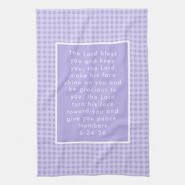 Christian Bible Verse Art  Kitchen Towel (Vertical)