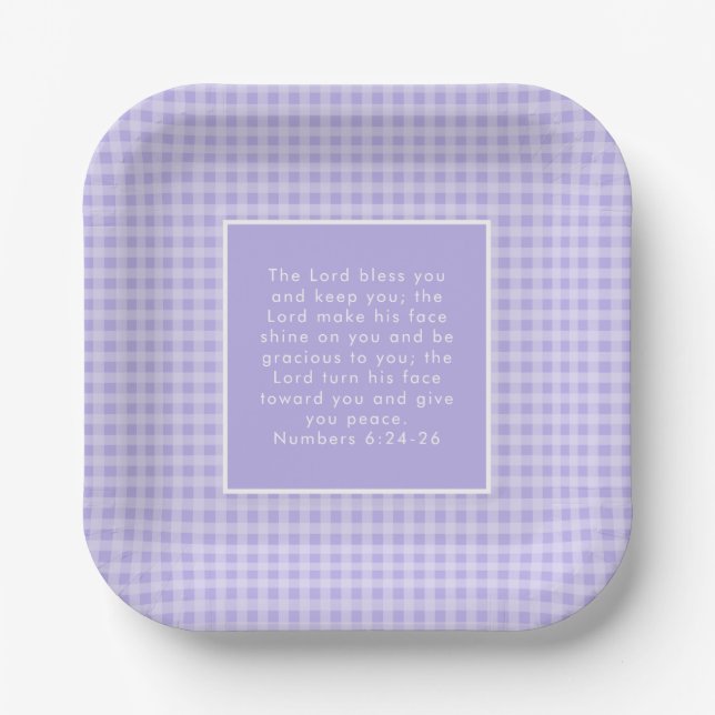 Christian Bible Verse Art  Paper Plate (Front)