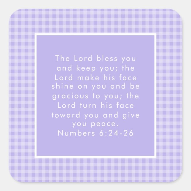 Christian Bible Verse Art  Square Sticker (Front)