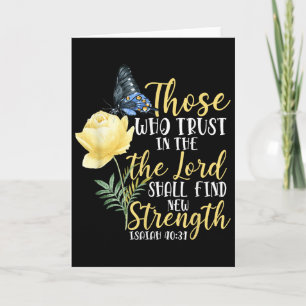 Christian Bible Verse Butterfly Rose Flower Isaiah Card