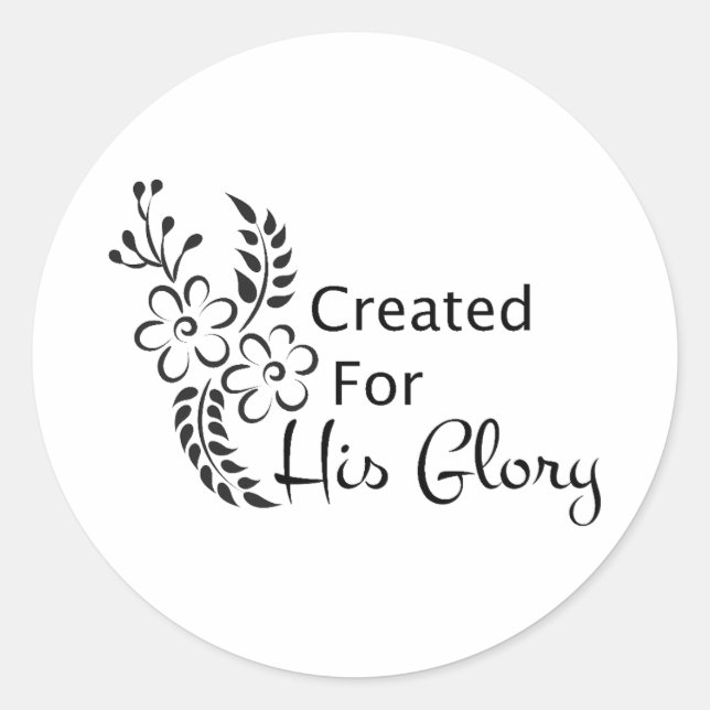 Christian Bible Verse Classic Round Sticker (Front)