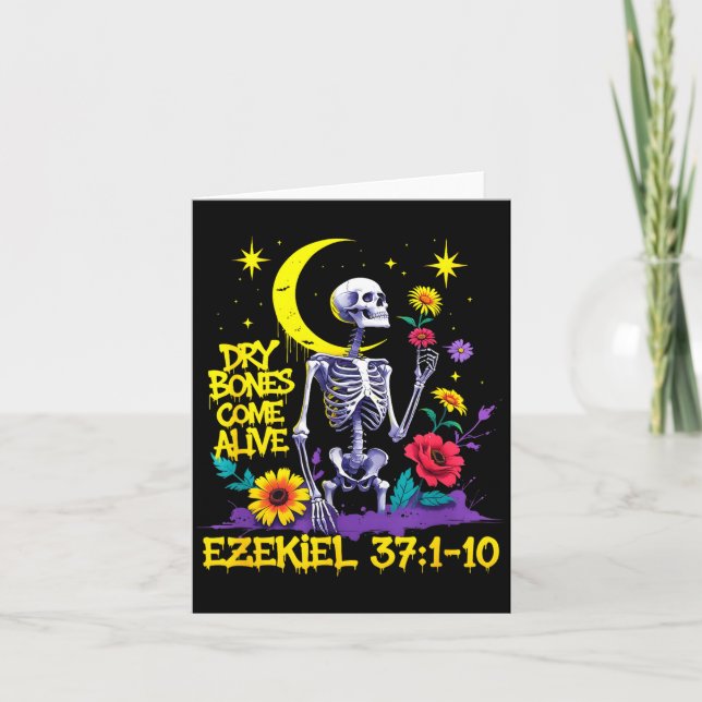 Christian Bible Verse Dry Bones Come Alive Ezekiel Card (Front)