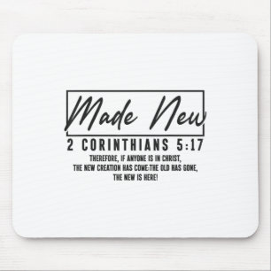 Christian Bible Verse Faith God Made New 2 Corinth Mouse Pad