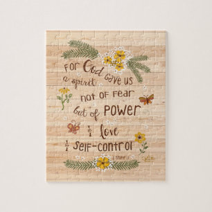 Christian Bible Verse Faith Over Fear Scripture Jigsaw Puzzle