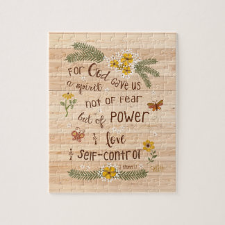 Christian Bible Verse Faith Over Fear Scripture Jigsaw Puzzle