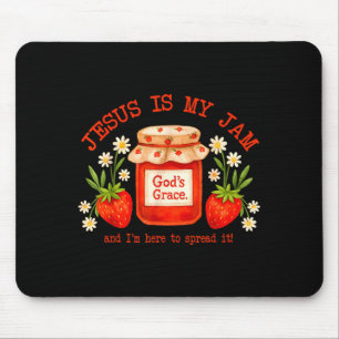 Christian Bible Verse Faith Strawberry Jesus Is My Mouse Pad