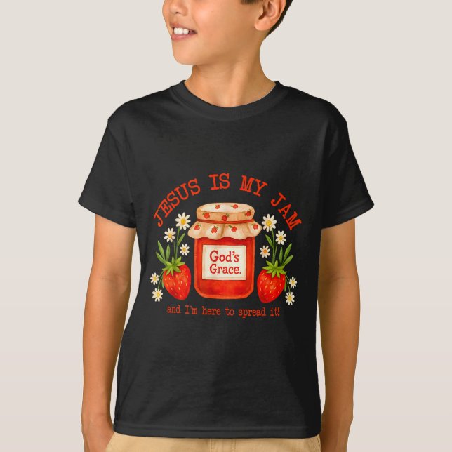 Christian Bible Verse Faith Strawberry Jesus Is My T-Shirt (Front)
