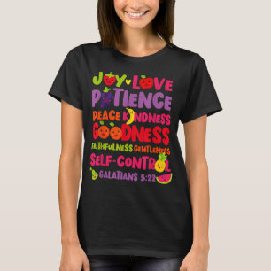 Christian Bible Verse Fruit Of The Spirit Galatian T-Shirt