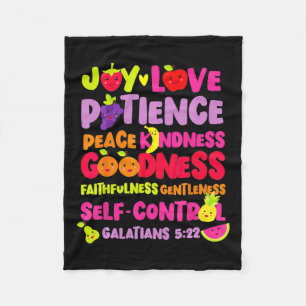Christian Bible Verse Fruit Of The Spirit God Jesu Fleece Blanket