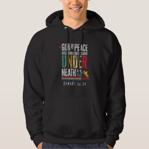 Christian Bible Verse God Of Peace Will Soon Crus Hoodie