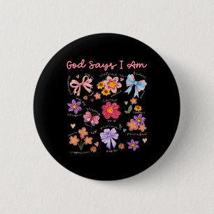 Christian Bible Verse God Say I Am Women Bibles Je 2 Inch Round Button