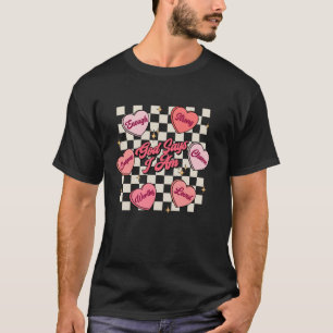 Christian Bible Verse God Says I Am Candy Heart Va T-Shirt
