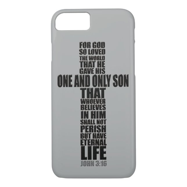 Christian Bible Verse John 3:16 Case-Mate iPhone Case (Back)