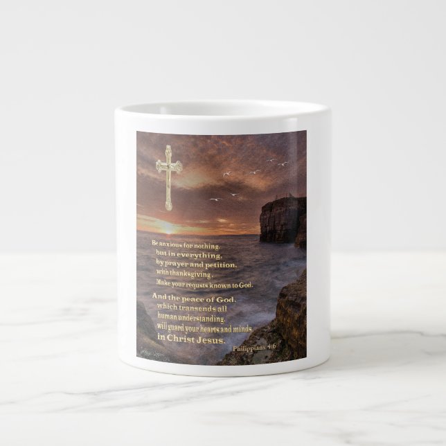 Christian Bible verse Large Coffee Mug (Front)