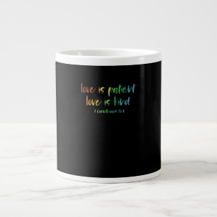 Christian Bible Verse Love Is Patient Love Is Kind Large Coffee Mug