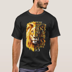 Christian Bible Verse Men Faith Religious Lion Jud T-Shirt