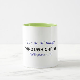 Christian Bible Verse Mug- Philippians 4:13 Mug