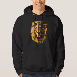 Christian Bible Verse Proverbs 28 Lion Graphic On  Hoodie