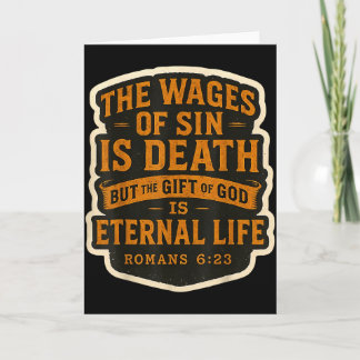 Christian Bible Verse Quote The Wages Of Sin Is De Card