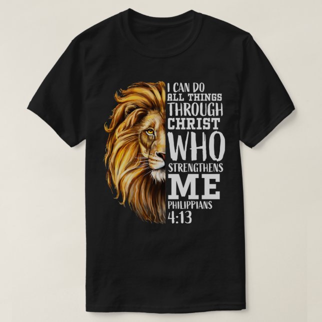 Christian Bible Verse Sayings Religious Gifts Him  T-Shirt (Design Front)