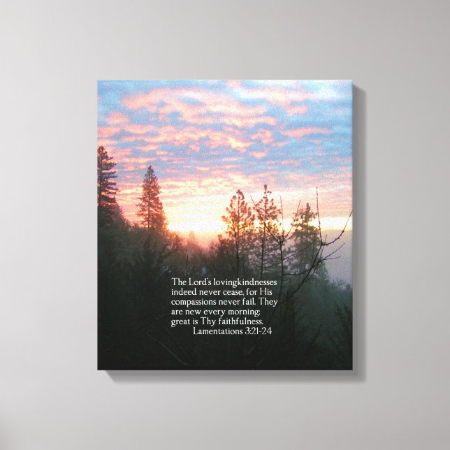 Christian Bible Verse Scripture Creationarts Canvas Print (Front)