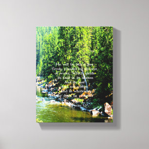 Christian Bible Verse Scripture Forest Creationart Canvas Print