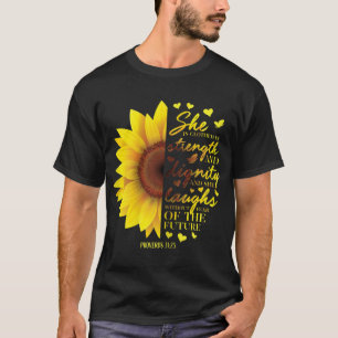 Christian Bible Verse Sunflower Scripture Religiou T-Shirt