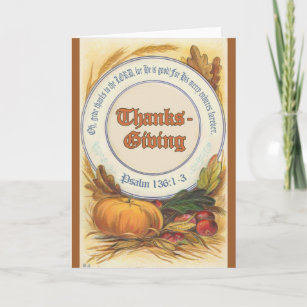 Christian Bible Verse Thanksgiving Holiday Card