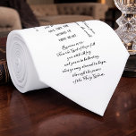 Christian Bible Verses KJV Custom Necktie<br><div class="desc">Christian Bible Verses KJV Custom Necktie: This unique necktie features carefully selected King James Version (KJV) Bible verses, making it a thoughtful and inspiring gift for any occasion. The verses are beautifully designed and printed on high-quality fabric, ensuring both elegance and durability. Perfect for expressing faith or gifting a meaningful...</div>