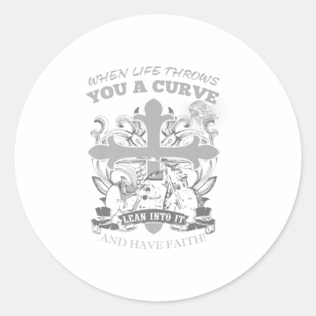 Christian Biker Motorcycle Jesus Christ Have Classic Round Sticker (Front)