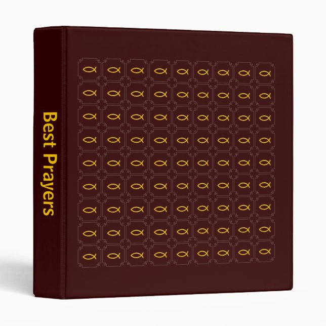 Christian Binder with Ichthus Symbols (Front/Spine)
