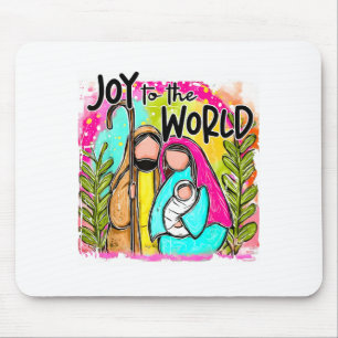 Christian Birth Of Jesus Joy To The World Christma Mouse Pad