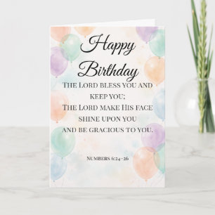 Christian Birthday Card – Numbers 6:24–26 Blessing