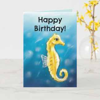 Christian Birthday Card (seahorse)